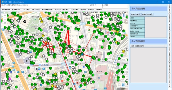 図：通信経路の可視化システム構成図