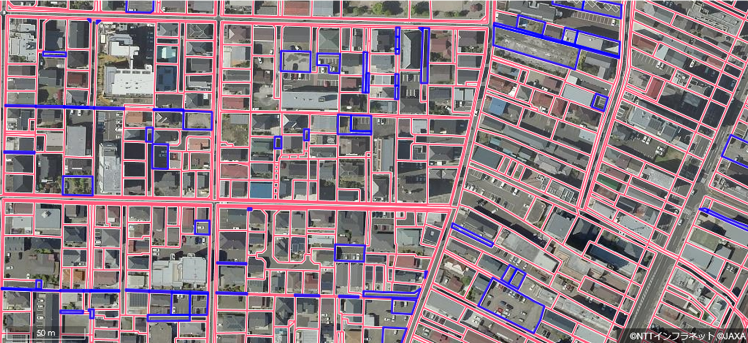 図：仙台市の駅周辺の空き地を抽出（航空写真で詳細確認）