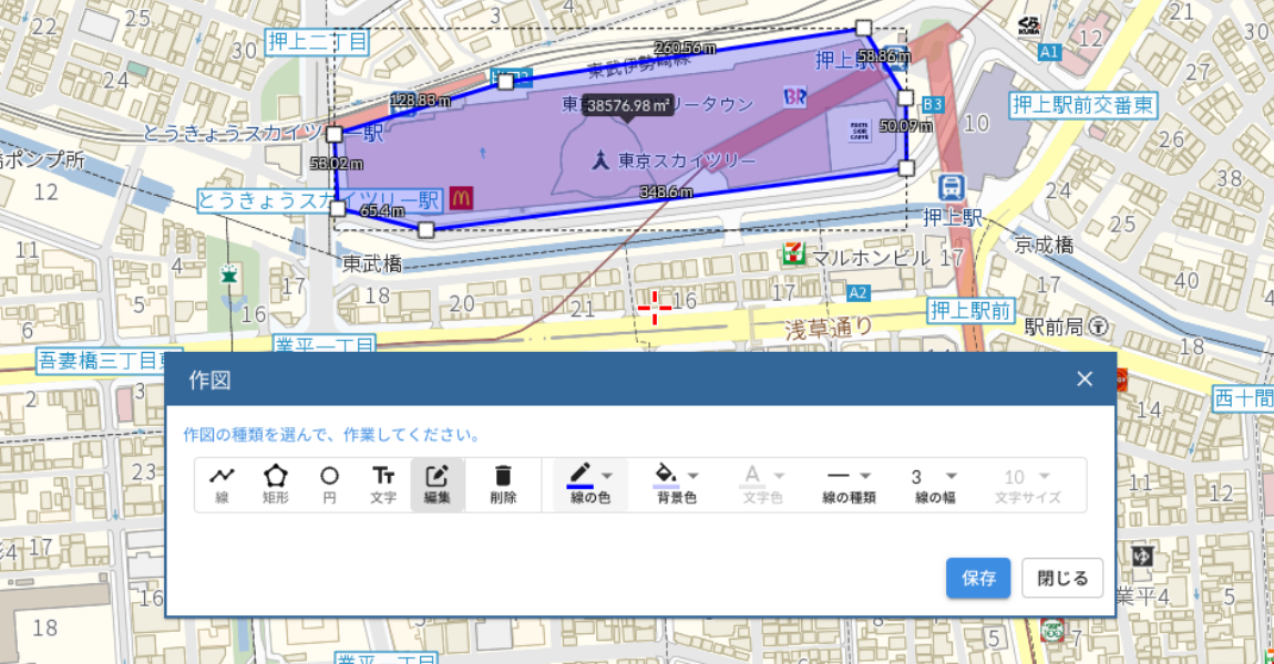 図：作図、計測、切り出し